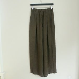 High-waist linen wide leg Eileen Fisher pants